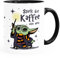 MoonWorks Kaffee-Tasse Baby- Spruch lustig Stark der Kaffee sein muss Geschenk Kaffeeliebhaber Bürotasse weiss-innen-schwarz standard