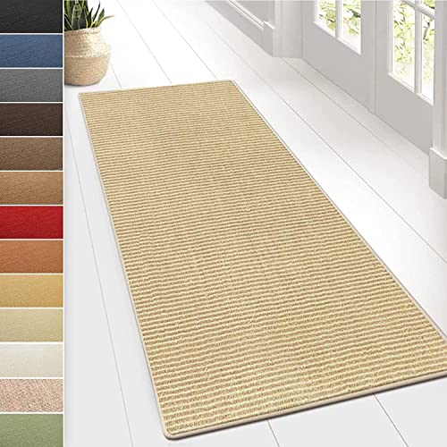 KARAT Sisal Teppich - Teppichläufer 80 cm breit - Naturfaser Läufer - Teppich für Wohnzimmer, Flur, Schlafzimmer - Sisalteppich Sylt (80 x 450 cm, Elfenbein)