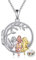 VONALA 3 Sisters Locket Necklace 925 Sterling Silver Tree of Life Friendship Jewellery Birthday Gifts for Women Teen Girls
