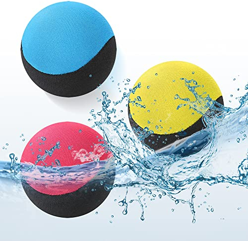 mizikuu 3pcs Water Jumping Ball, Water Bouncing Balls Funny Pool Toys Balls for Friends & Family Swimming Pool, Beach and Outdoor Activity
