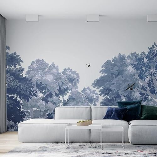 Papier peint paysage forêt bleu panoramique de très haute qualité entièrement personnalisable a la taille souhaitez dans personnaliser maintenant