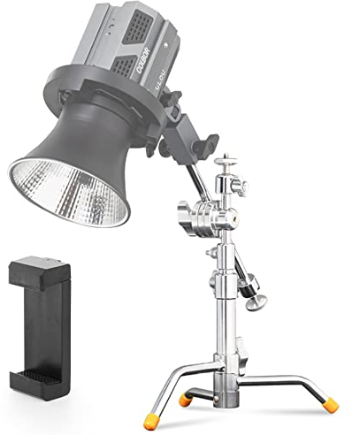 AMBITFUL Desktop Lightweight Metal C Stand, Adjustable Small Desktop C Stand for Webcam, Phone, Camera/Desk C Stand Holder