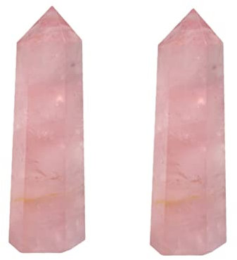 Healvian 2stücke Delicate Natural Hexagonal Crystal Healing Decor for Home Office for