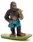 Marshall Home & Garden Dude Sasquatch Big Foot on Surfboard 10,2 cm Harz Miniaturfigur für den Außenbereich, Terrasse, Rasen, Figur für Garten, Woodland Knoll Collection