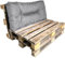 bananair - Palettenkissen Outdoor - Bequem, Robuster, UV-beständiger & Wasserabweisender - Ideal für Europaletten/Palettenmöbel/Palettensofa/Gartenmöbel (Sitz- oder Rückenkissen, 120x60 cm, Grau)