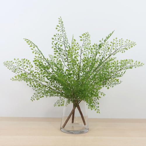 Künstliche Pflanze mit Jungfrauenhaar, 42,9 cm, Kunstkunststoff, Wintergarten, Maidenhaar, Farn-Grünpflanze, für Zuhause, Wohnzimmer, Schlafzimmer, Schreibtisch, Badezimmer, Fensterregal,