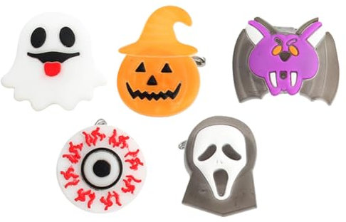 Halloween Party Favors pour Enfants, Halloween Broche Lumineuse, Halloween Enfant Clignotant Broches, 5pcs Broches LED Halloween Jouets pour enfants Fournitures pour décorations d'Halloween