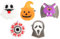 Halloween LED Broschen, Halloween LED Blinkende Broschen, Halloween Blinkende Broschennadeln, Halloween Leuchtringe Kinder Leuchtspielzeug,Halloween Kinder Party Zubehör Deko, 5pcs zufälliger Stil