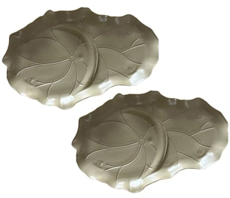 FONDOTIN 2piezas Macetas Hidropónicas De Plástico para Balcón De Macetas Decorativas para Plantas De Interior con Base Contenedor para Bonsái y Jardinera Estilo Brasilwood para Decoración d