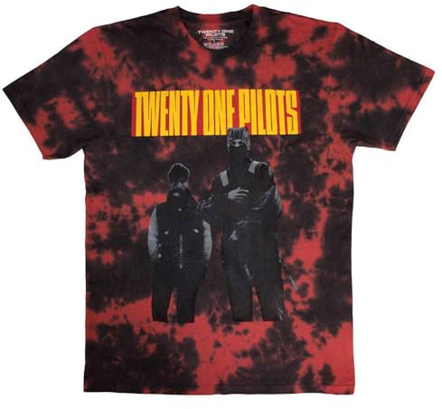 Twenty One Pilots Standing Bar Band Logo Dye Wash T Shirt XL
