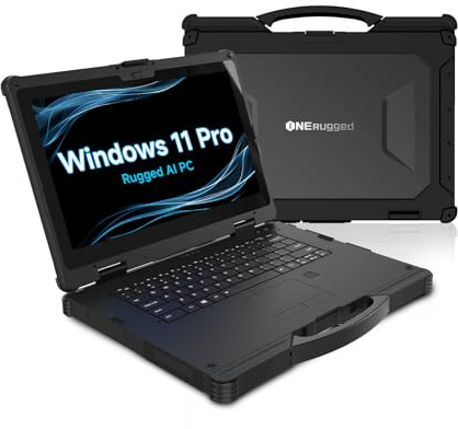 Computer portatile robusto da 14 pollici, Windows 11 Pro, notebook resistente, Intel Core Ultra 5 125H, 32 GB+256 GB, WiFi 6, BT 5.1 Industurial Computer, 1000 Nits 4700 mAh+1300 mAh doppie batterie