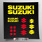 Aufkleber-Set kompatibel mit Tank und Motorradhelm, vorgeschnitten, einfache Anbringung, Schriftzug Logos, Stickersland® – Suzuk (Glänzend Gelb)