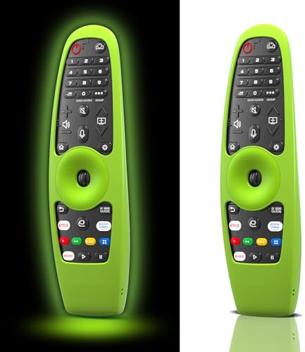 Funda de silicona para mando a distancia LG TV Glow in The Dark, funda para mando a distancia LG Smart TV AN-MR650 AN-MR600 AN-MR18BA AN-MR20BA AN-MR19BA (verde luminoso) -【 Pack de 2