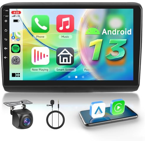 【4+64G】 Hodozzy Carplay Autoradio für Peugeot Boxer/FIAT Ducato/Citroen Jumper 2011-2022, 9 Zoll Touchscreen mit Android Auto/EQ/Mirror Link/WiFi/GPS/RDS/FM/Bluetooth 5.0/USB+Canbus