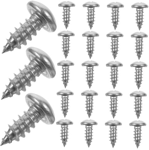 HEALEEP 100pezzi Viti Autofilettanti Inox Per Legno e Viti Legno Resistenti Alla Ruggine Con Testa Pan Per Fissaggi Rapidi