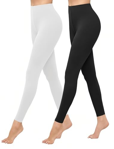 Ekouaer Thermo Leggings Damen High Waist Thermoleggins Warme Thermounterwäsche Lange Tnterhose Sportleggins Yogahose