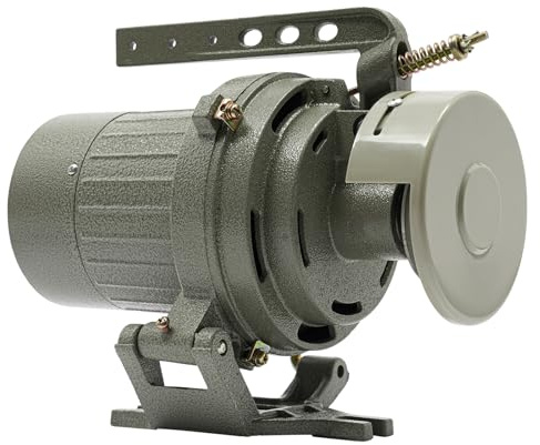 XIAYUHE Elektrischer Nähmaschinenmotor,400W Kupplungsmotor für industrielle Nähmaschinen,2850U/min,220V Servomotor,Industrienähmaschinen Motor,Grau,mit Schutzabdeckung