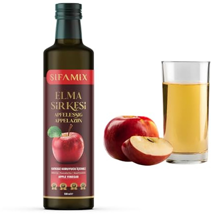 Premium Qualität Apfelessig 500ml – 100% naturreiner Essig aus sonnengereiften Äpfeln – ohne jegliche Zusätze – natürliche Fermentation (500 Ml, Apfelessig)