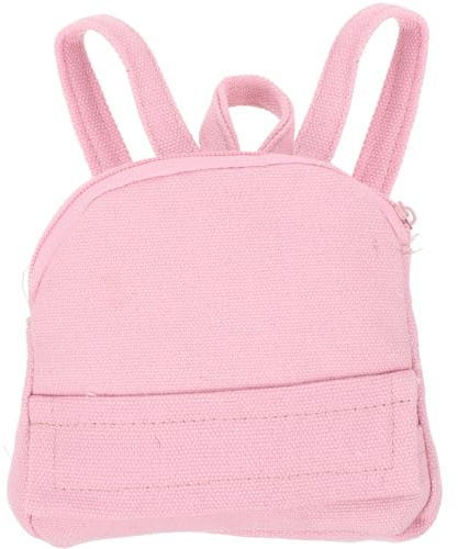 Puppenrucksack für 45cm Große Puppen aus Stoff Rosa, Einschulung Deko | Leicht und Einfach Anzuziehen, Glatte Oberfläche, Liebevolles Design, für Selbstgemacht Dress Up, Weihnachten Event