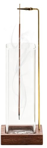 Bruciatore di Incenso a Cascata Quadrato, Porta Incenso Sospeso per Bastoncini, Ideale per Meditazione, Yoga, Aromaterapia e Decorazione Zen per Casa e Ufficio