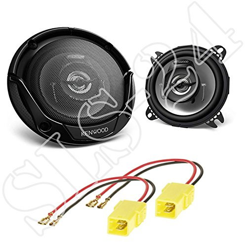 LSP-Set: Kenwood KFC-S1066 2-Wege Lautsprecher-Paar mit 10 cm-Konus 220 Watt + Lautsprecherkabel für FIAT Punto (188) 02/1999 > 04/2007 Einbauort: Tür vorn