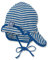 Sterntaler Unisex Schirmmütze mit Nackenschutz, Blau, 51 cm