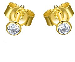 DOOSTI Ohrstecker 333 Gold, 3,0mm Durchmesser