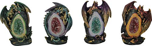 Nemesis Now Geode Keepers Figurine 12cm, (Set of 4), Gold