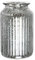 Splatter Silver Ribbed Vase Jar Home Decoration Decor Ornament