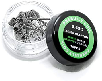 30x Alien Clapton Coils aus KA1 0,45Ohm Widerstand Fertigcoils Draht Wickeldraht Wicklungen Selbstwickler (30x Alien Clapton)