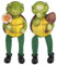 Ideen mit Herz Deko-Figuren mit Schlenkerbeinen | Frühling & Ostern | Kantensitzer | Kantenhocker | 18 cm (Schildkröten)
