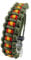 Pulsera de ESPAÑA AJUSTABLE, talla 13 a 23, de paracord 550, VERDE ARMY