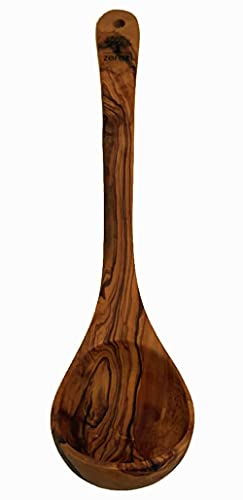 Zerazi | Louche | Bois d’Olivier | 30cm | Écologique | Entièrement Fabriqué À La Main | Durable | Hygiénique