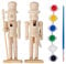 THE TWIDDLERS 2 Weihnachten Nussknacker aus Holz zum Selber Bemalen, 18cm - DIY Basteln Weihnachtsdeko für Kinder - Farben Inklusive, Male deinen eigenen Soldaten, Kunst Kreatives Geschenk Spielzeug