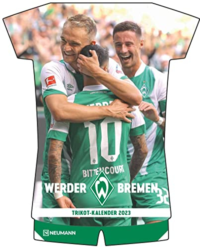 Werder Bremen 2023 - Trikotkalender - Fan-Kalender - Fußball-Kalender - 34,1x42 - Sport