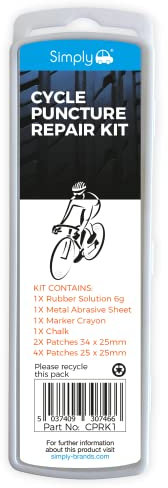 Simply CPRK1 Cycle/Bike Puncture Repair Kit for Minor Repairs and Leaks, Packaging May Vary, Black