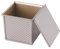 CHEFMADE Square Pullman Loaf Pan with Lid, 1Lb Dough Capacity Non-Stick Rectangle Corrugated Toast Box for Oven Baking 5.7 x 5.7x 5.2(Champagne Gold)