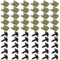 60 PCS Edelstahl Blechmutter,30 Sätze Schraube Mutter ClipSchnappmutter Set,Feder Blechmutter,Gewinde Clip Mutter Set,Karosserie-Blechmuttern,Blechmuttern Karosserie,Blechschrauben Schwarz