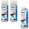 Waytex A73657C3 Gaz dépoussiérant puissant pour ordinateur, clavier, matériel informatique, avec Prolongateur Lot de 3 bombes de 400 ml