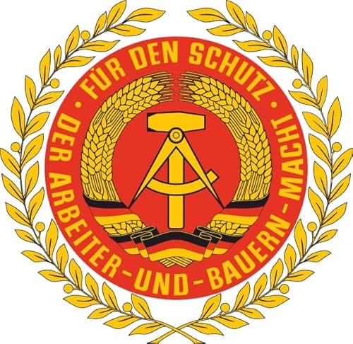 U24 Aufkleber DDR NVA Wappen 10 x 10 cm Autoaufkleber Sticker Konturschnitt