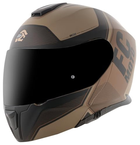 FC-Moto Novo Circuit Klapphelm, braun/schwarz, XS (53/54)