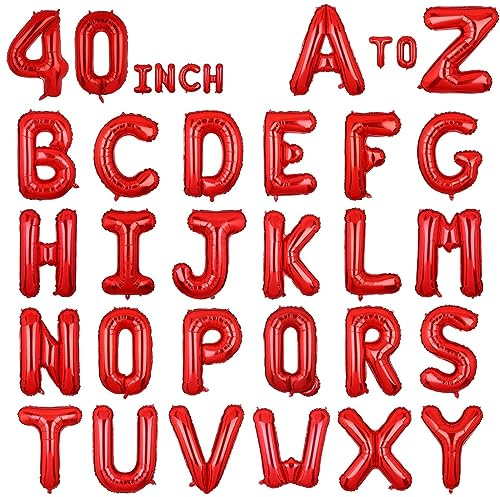 40 Inch Giant Red Letter L Foil Helium Balloons Big Single Mylar Balloon Birthday Party Decoration Supply Baby Shower