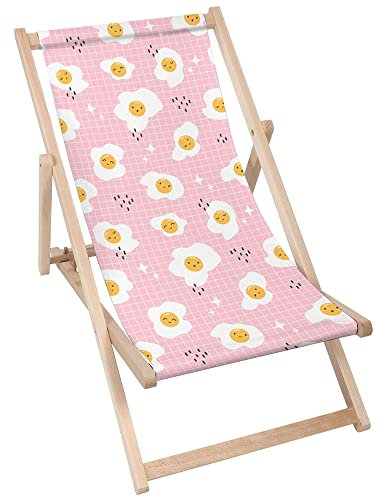 DreamRoots Liegestuhl Kinder Garten - Gartenstuhl Kinder Draußen - Kinder Klappstuhl - Kinder Campingstuhl Faltbar mit waschbare 100% Polyester - Kinder Liegestuhl - Kinder Gartenstuhl