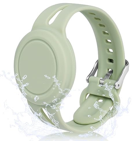 AXFEE Kinder Wasserdicht Armband, Versteckt Halter für Apple Air Tag, Ganzkörperschutz Silikon AirTag, Hülle Kleinkind Anti-Verloren GPS Tracking, AirTag Schutzhülle Anti-Lost,AirTags Band für Kinder