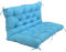 LUXUCURE Outdoor Swing Cushions with Backrest,Replacement Cushions for Patio Porch Garden Swing Chair,Waterproof Cushions For Outdoor Furniture Bench,2 or 3 Person Seat Cushions (Sky Blue, 59x39.4in)