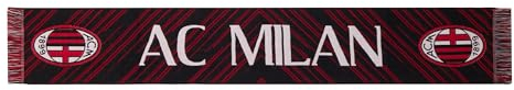 AC Milan Unisex Sciarpa Ufficiale Offizieller Jacquard-Schal, rot/schwarz, Einheitsgröße