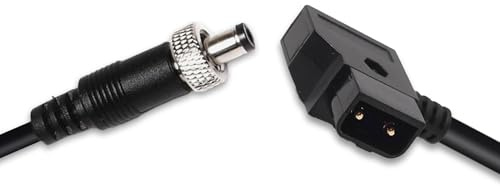 XLCS DESIGNS Locking 12v DC Power D-Tap Cable for Blackmagic Micro Studio Camera 4K G2 | P-Tap V Mount | AB Battery Cable | BMMSC 4k G2 | Locking Barrel Connector | 5.5mm 2.5mm 7.5mm | Cinema Rig