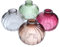 Glasvase Glasflasche bunt (4er Set) 7x11 cm - Vase, Tischdekoration, Glasvasen, Landhausdeko, Gastronomie, Hochzeit Deko