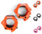 Phoenix Fitness Barbell Clamps - Pair of 1” or 2” Olympic Bar Collars for Weightlifting Bars - Set of 2 Heavy-Duty Barbell Clips - Quick Release Clamps for Home & Gym Training - Orange, 2-inch
