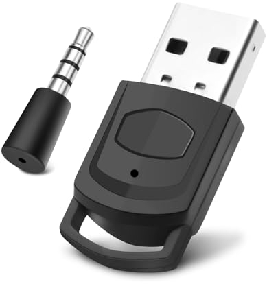 5.0 Bluetooth USB Audio Adapter für PS5/PS4/PC,Bluetooth Dongle,USB Bluetooth Adapter PC mit Mini-Mikro,Plug & Play